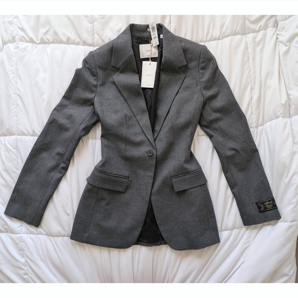 NWT Aritzia Angelo Blazer in Heather Charcoal
